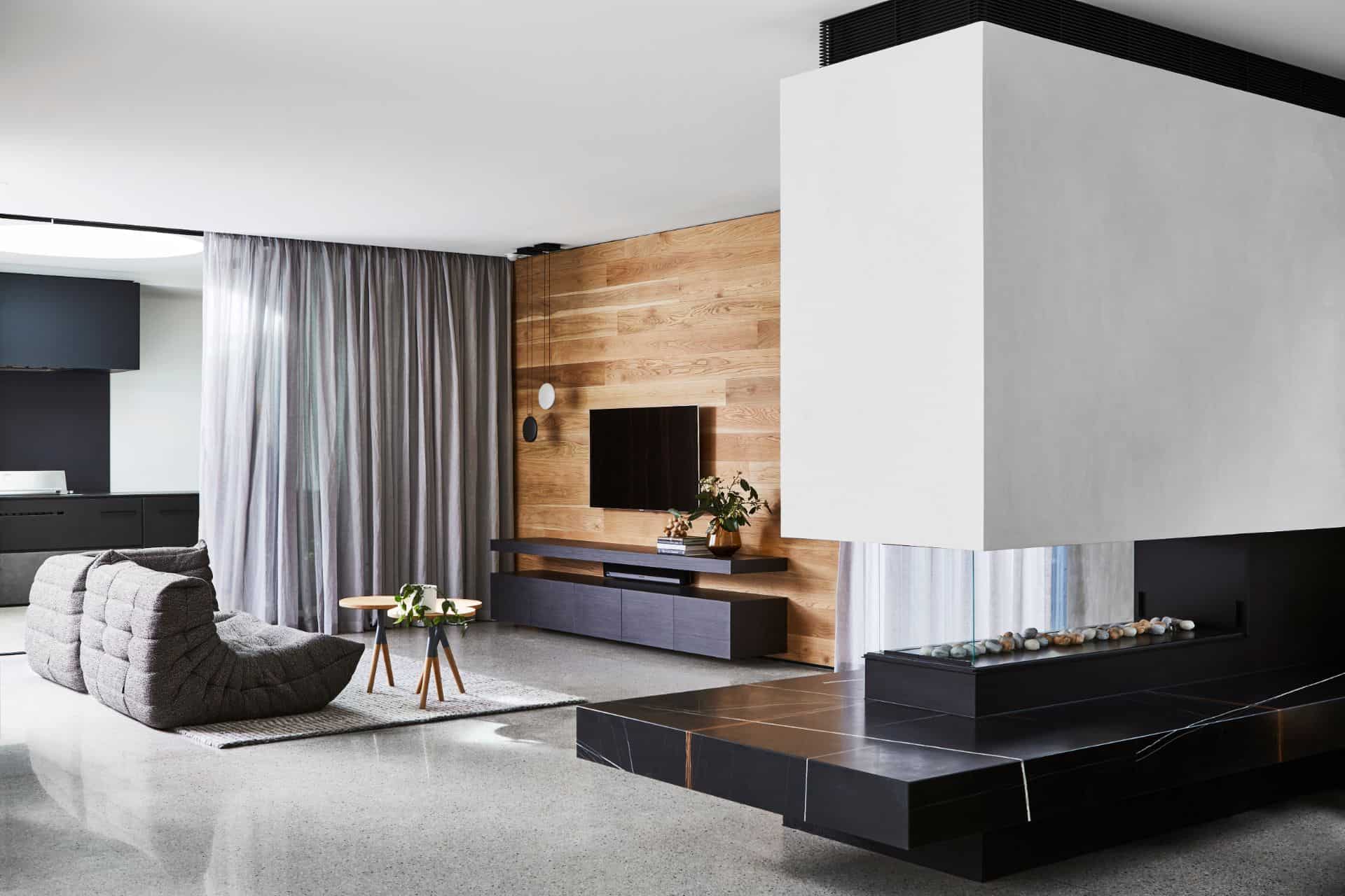 Sheer curtains in McKimm home