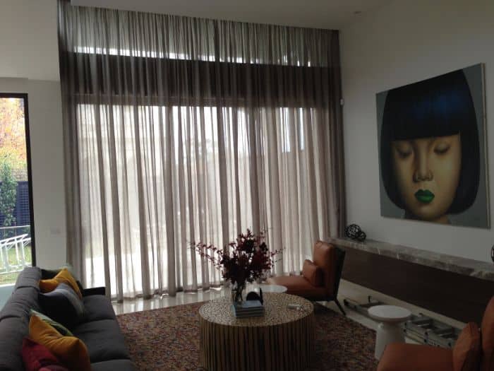 Motorised sheer curtains