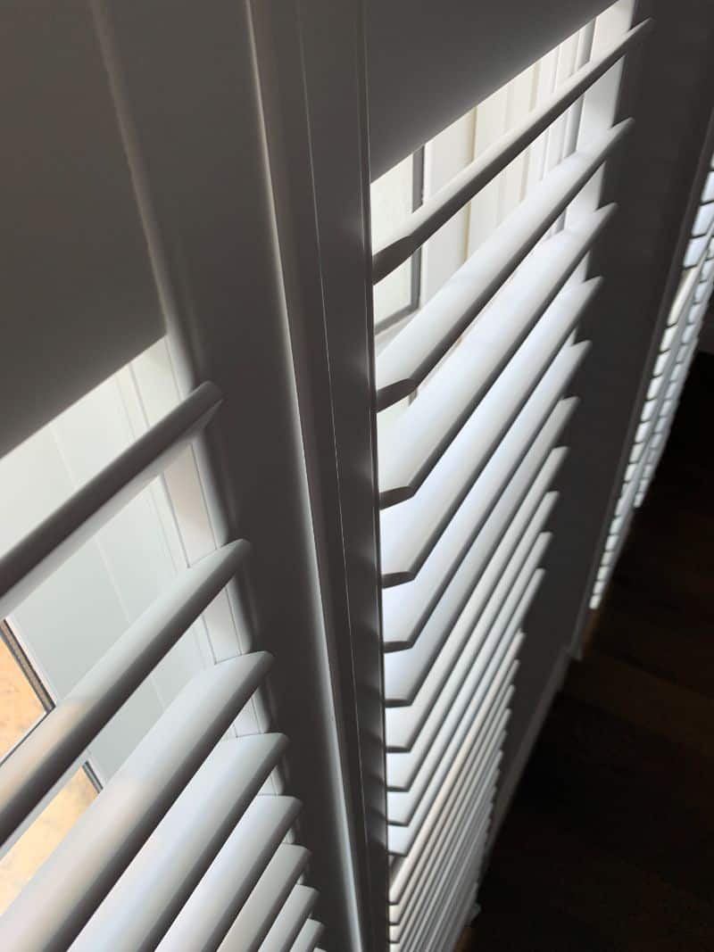 Plantation shutters - a close up of plantation shutters