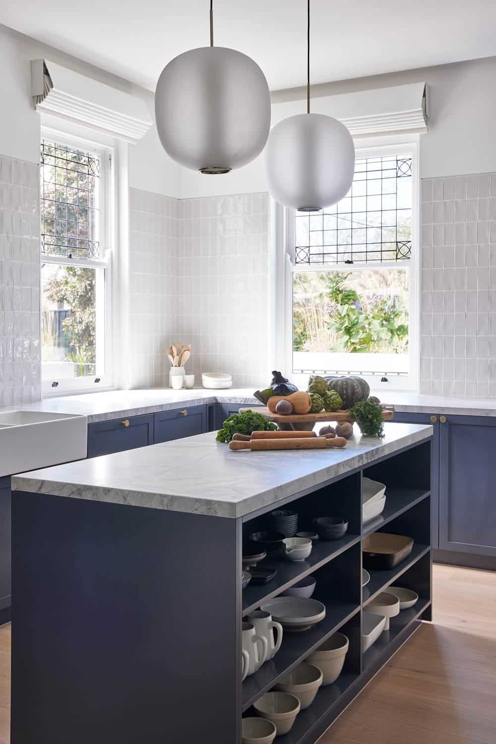 MIM Design - Automated roman blinds in kitchen area